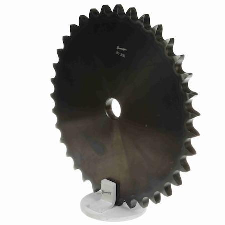 Browning Steel Minimum Plain Bore Roller Chain Sprocket, 80A35 80A35